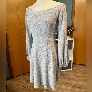 Off-the-Shoulder Sweater Dress